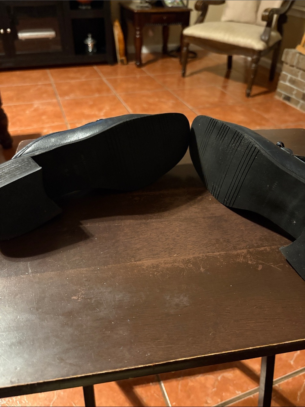 Etienne Aigner Black Woven Leather Slip-On Loafers - Picture 2 of 4